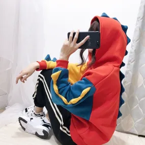 ''THIS IS A DINOSAUR'' STITCHING HOODIE BY23137