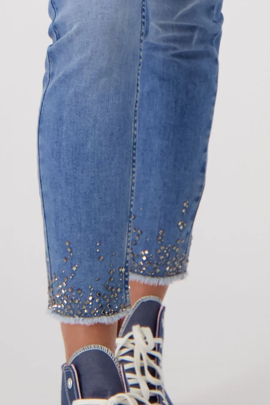 Trousers jeans with crystals