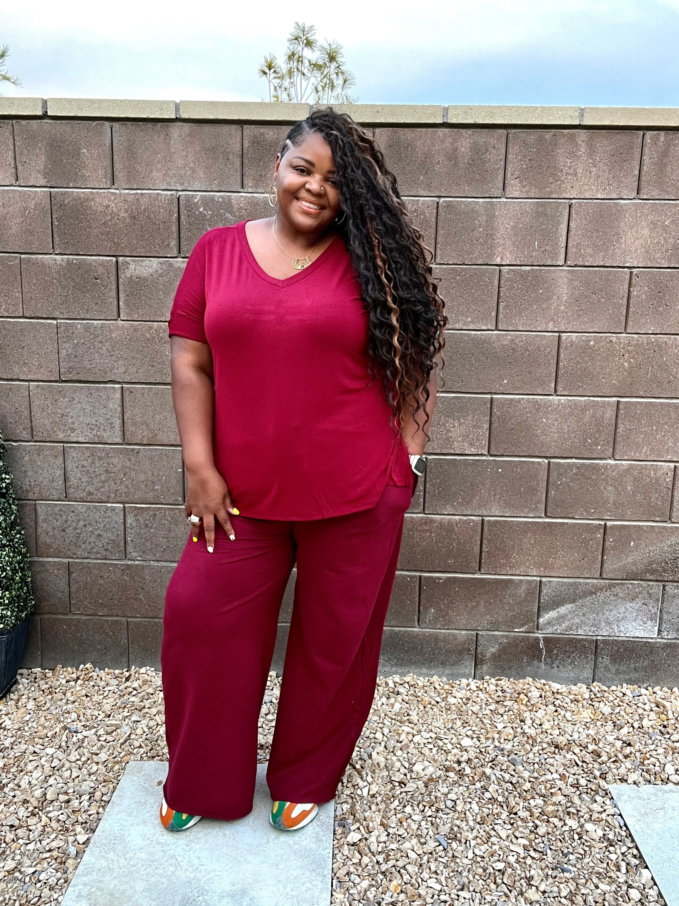 Women’s Plus Size French Terry Pants Set